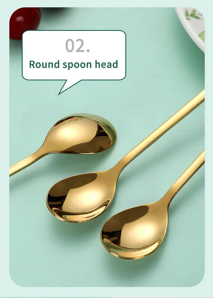 Cute Metal Pendant 304 Stainless Steel Spoon Hollow for Ice Cream Tea Dessert Coffee Scoops Kitchen Tableware Accessories