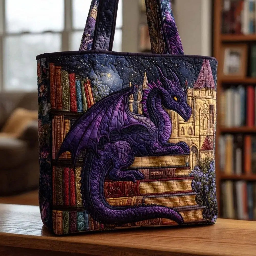 Vintage Quilted Tote Bag Large Capacity 3D Printed Shoulder Handbag