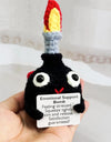 Positive Crochet F-Bomb Dolls With Card Home Room Decoration Handmade Knitted Encouragement Bomb Dolls Christmas Gifts
