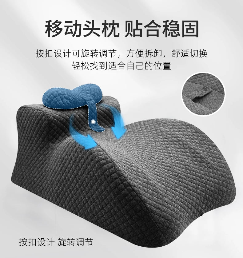 Ergonomic Wedge Prone Pillow,Multi-Functional Bed Pillow,Reading Pillow,Ideal for Bed Breaks,Massage,Reading,Back Support
