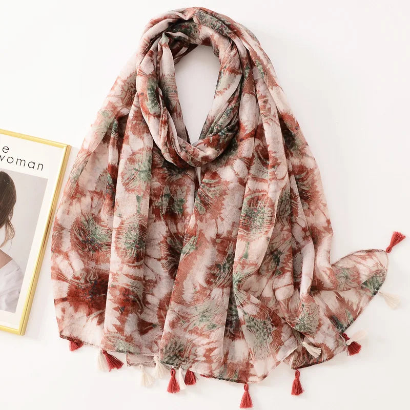 Bandannas Designer Scarf Luxury Scarves Woman Scarf Elegant Women's Shawls For Cotton Veils Bandana Brand