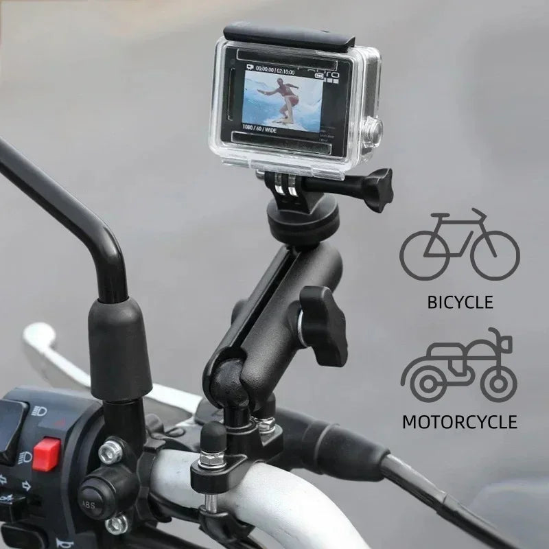 Action Camera Bicycle Motorcycle Handlebar Mount Selfie Stick Bracket