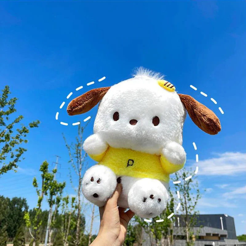Cartoon Sanrio Pochacco Plush Toy Soft Stuffed Doll Cute Sofa Cushion Bedroom Decoration  Soothing Pillow  Anime Gift