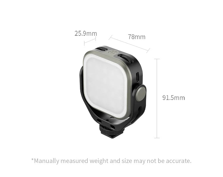 VL66 RGB Video Light – 360° Rotatable Bi-Color 2500-6500K CRI95+ Rechargeable Fill Light for DSLR, SLR & Smartphones
