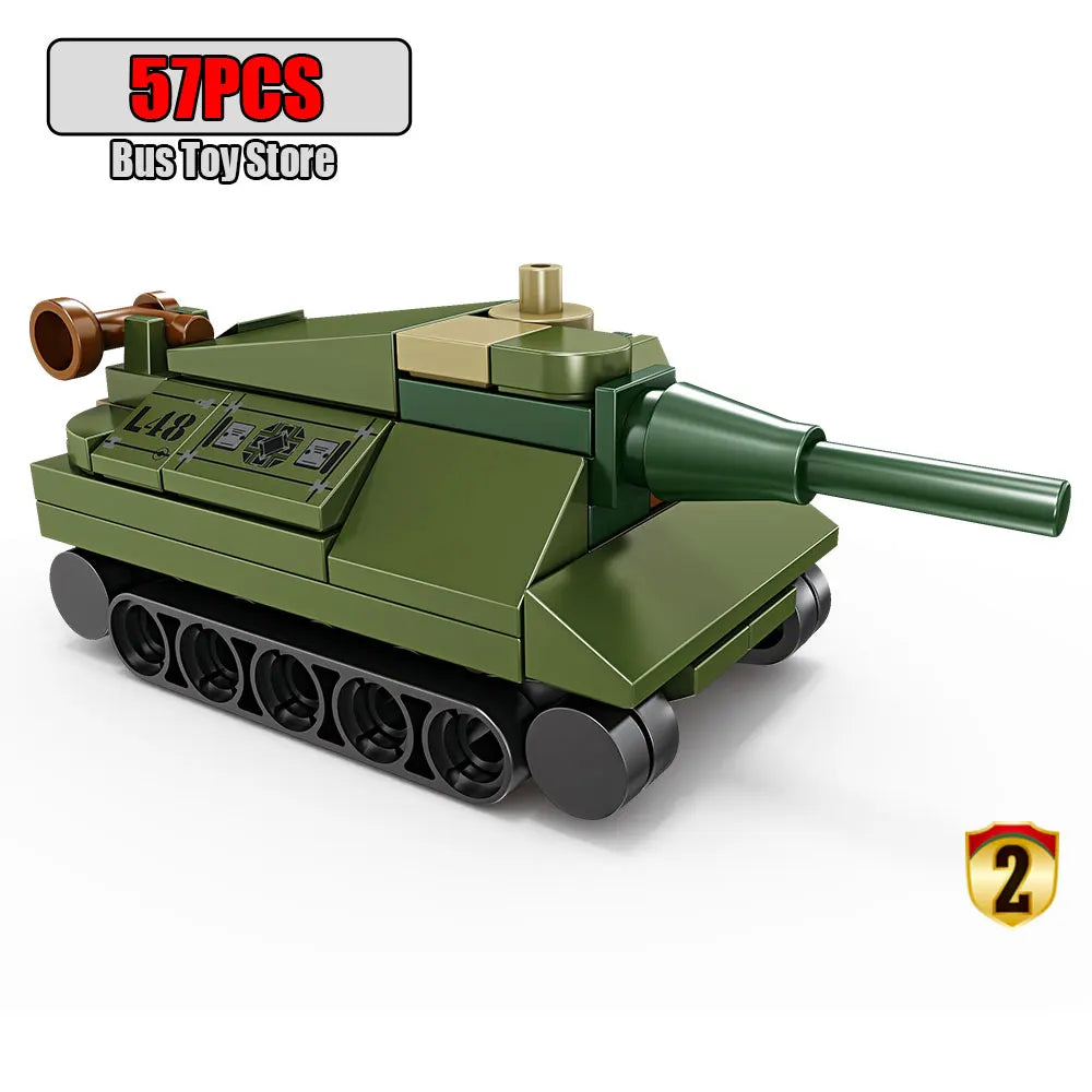 BMPT Terminator Tank KV-2 T-34 Tiger I WW2 Military Classic Model Building Blocks Bricks Boy  Toys for Christmas Gifts