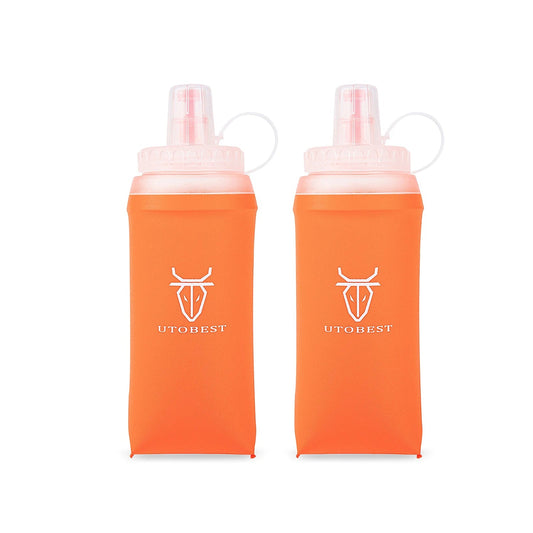 350ml/500ml Soft Flask Foldable Silicone Water Bottle TPU Running Kettle Outdoor Camping Running Cycling