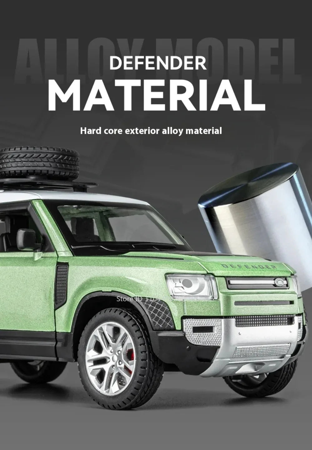 1:24 Land Rover Defender Range Rover Car Model Toy Alloy Diecast Sound Light SUV Off-road Vehicle Ornaments  Gifts