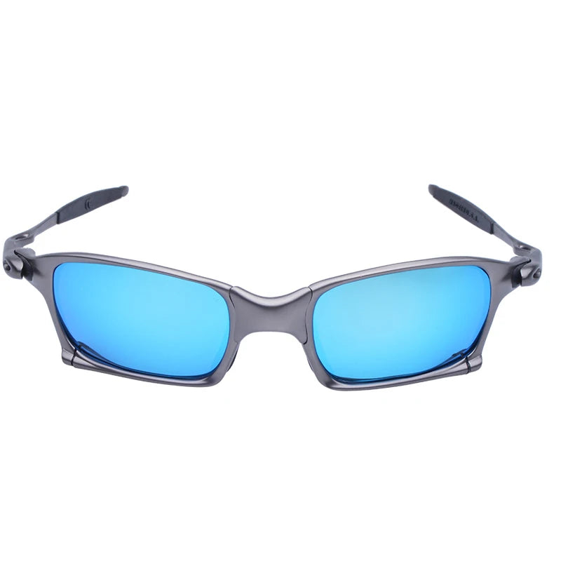 Polarized UV400 MTB Cycling Sunglasses – Black Metal Frame Riding Fishing Eyewear