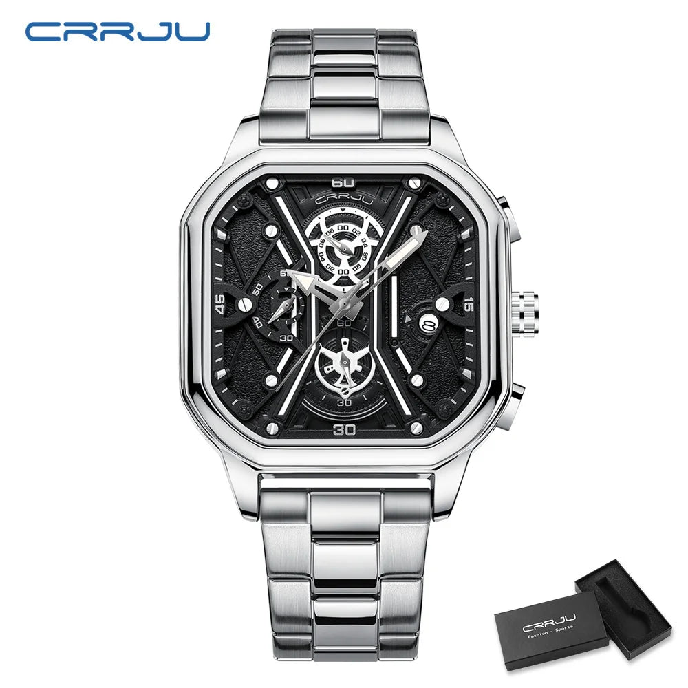 Men Watches Quartz High Quality Stainless Steel Top Brand Luxury Business Waterproof Luminous Chronograph Watch