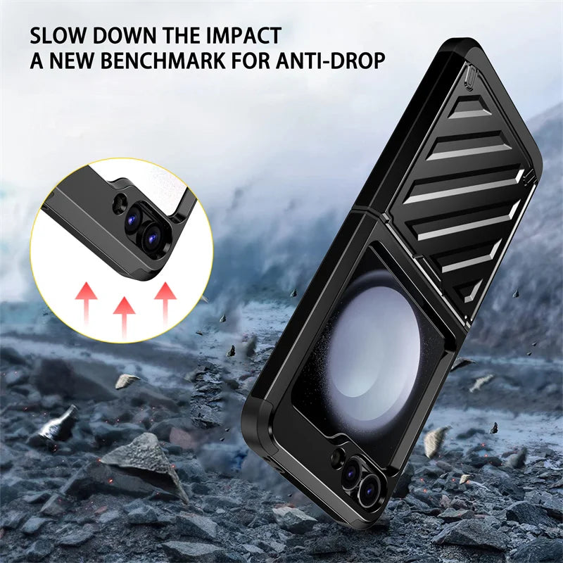 Luxury Armor Plating Thin Matte Phone Case For Samsung Galaxy Z Flip 3 4 5 Z Flip 6 Solid Candy Color Hard Shockproof Back Cover