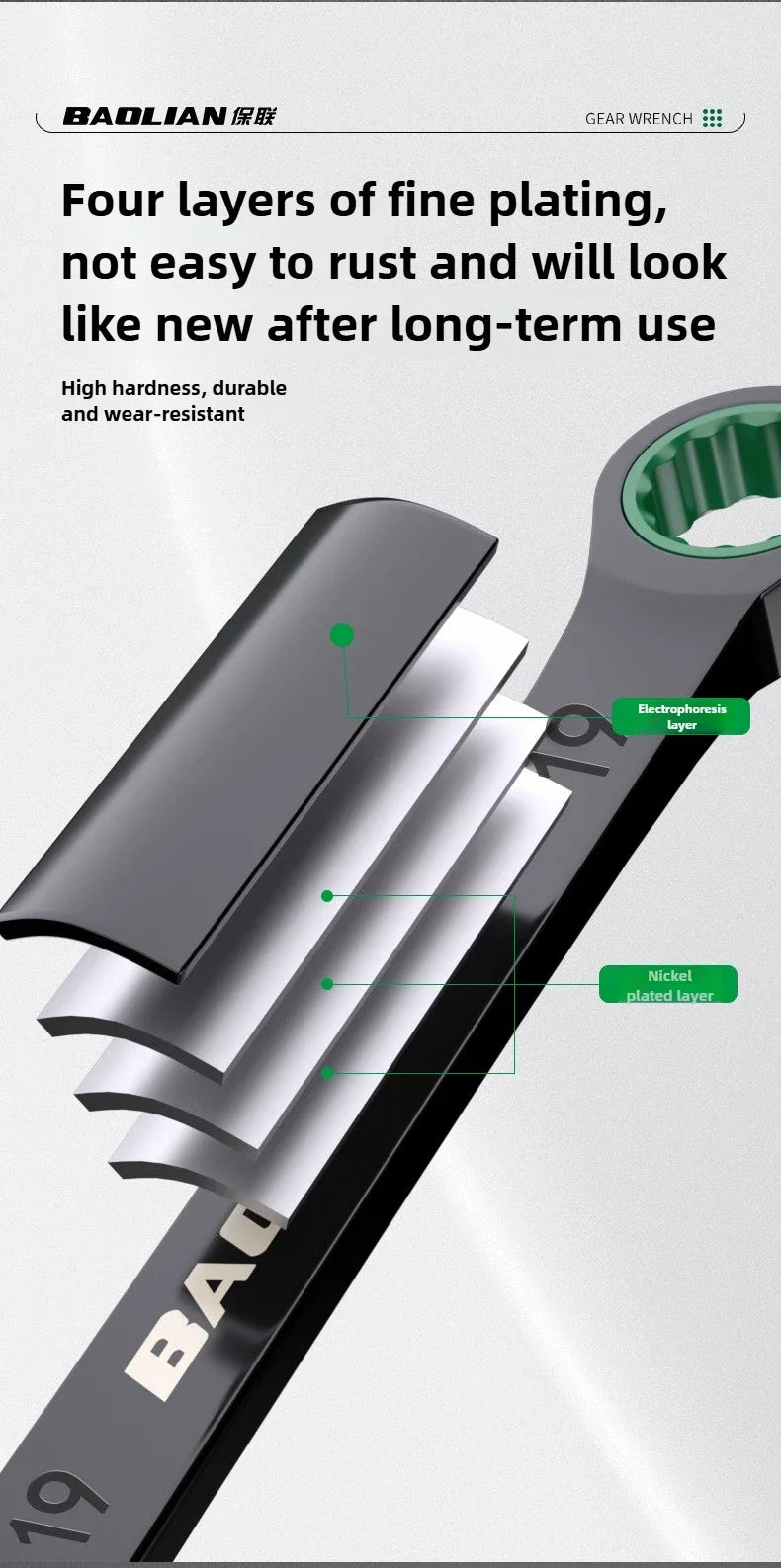 Dual Directional Fast Plum Blossom Ratchet Wrench, Industrial Grade Automatic Small Opening Dual-use Wrench Tool