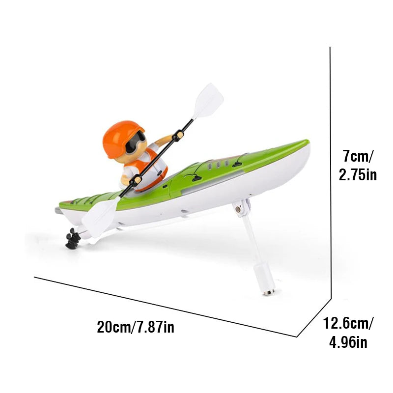 Rc Boat Kayak Racing Ship 2.4G Remote Control Rowing Boat Paddling Water Competition Games Summer Outdoor Toy for Boys Gift