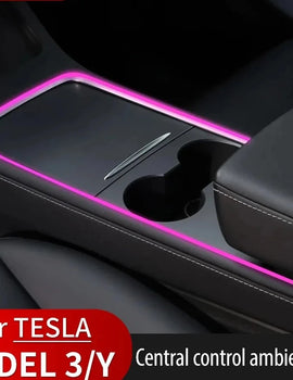 For Tesla Model Y/3 2021-2023 Center Console Dashboard Ambient Lights LED Strips Neon Lighting Center Tesla Accessories