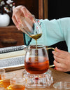 480/650ml Stripe Clear Glass Teapot With Tea Strainer Infuser Heat-resistant Kettle Kung Fu Flower Puer Oolong Pot Teaweare
