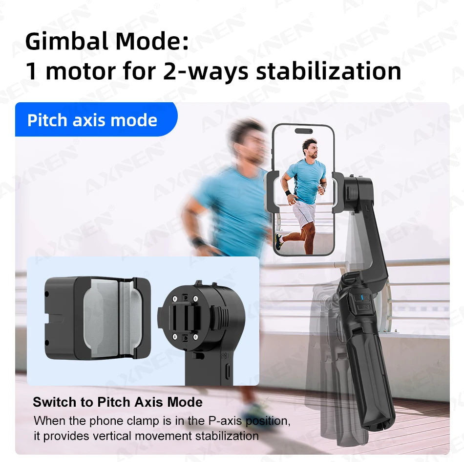 HQ2 SERIES Mobile Phone Stabilizer Handheld Gimbal for Smartphone Gopro Action Camera Extension Rod Selfie Stick Tripod