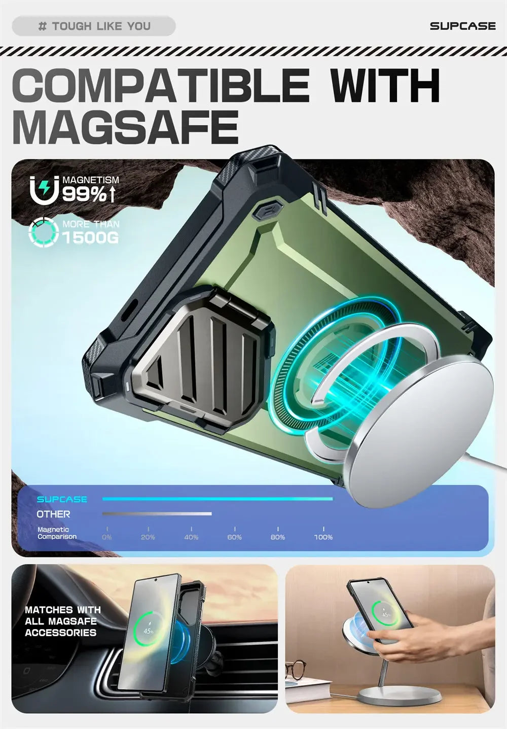 For Samsung Galaxy S25 Ultra Case UB Mag XT Heavy Duty Rugged Strong  Phone Case with Camera Cover Kickstand