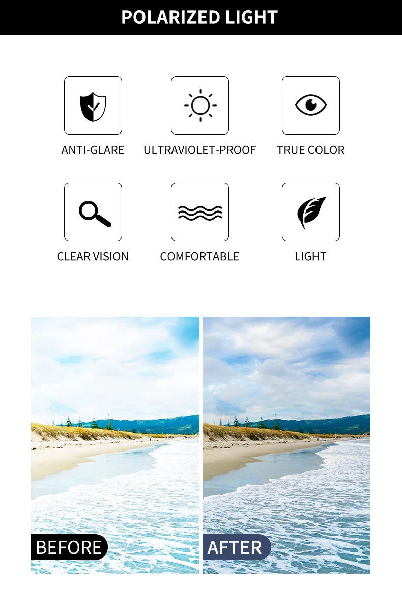3 in 1 Magnetic Rectangle Polarized UV400 Business Sunglasses for Men Women Optical Eyewear Set