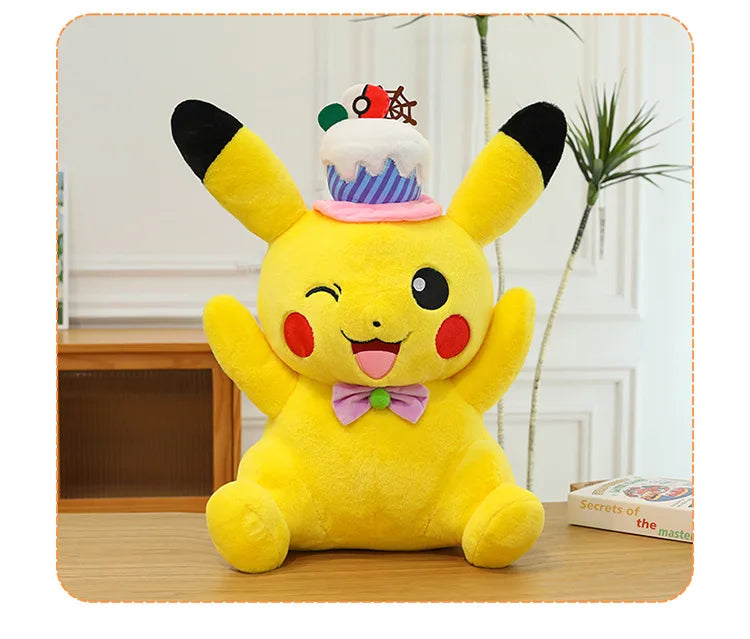 60cm Pokemon Kawaii Pikachu Plush Toy Anime Stuffed Doll Large Pillow Kids Birthday Xmas Gift Pokemon Cake Plushie Arcade