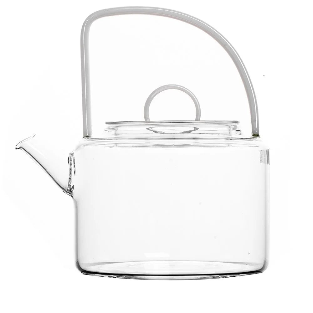 Glass Teapot with Infuser and Wood Handle Tea Separation Kettle 850ml