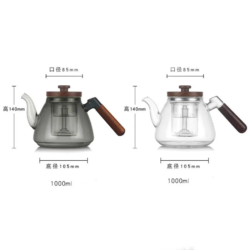 1000ml High Borosilicate Glass Teapot with Tea Infuser