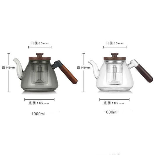 1000ml High Borosilicate Glass Teapot with Tea Infuser