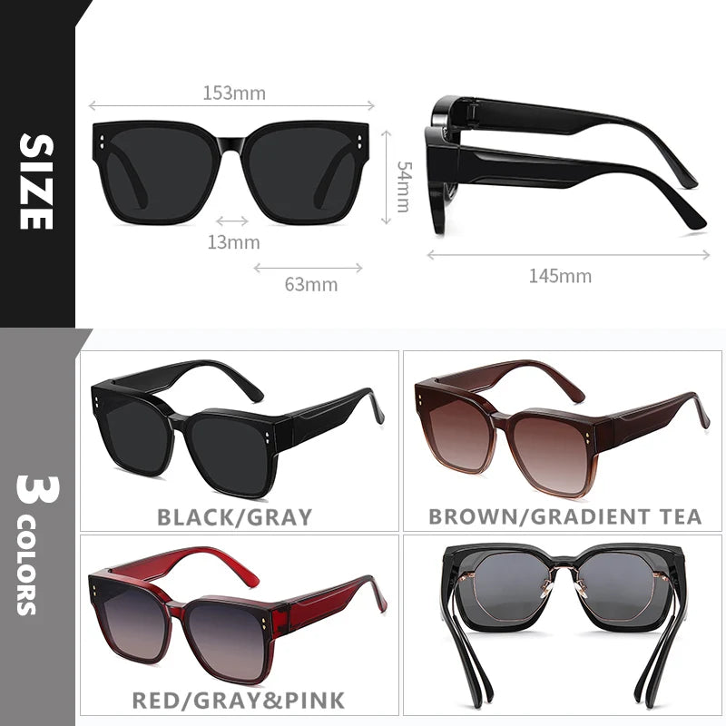 Fit Over Polarized Sunglasses UV400 Anti-Glare Driving Eyewear for Prescription Glasses Men Women