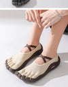 lace up five finger split toe shoes