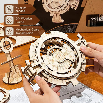 Perpetual Calendar Wooden Model Kits 3D Puzzles Build