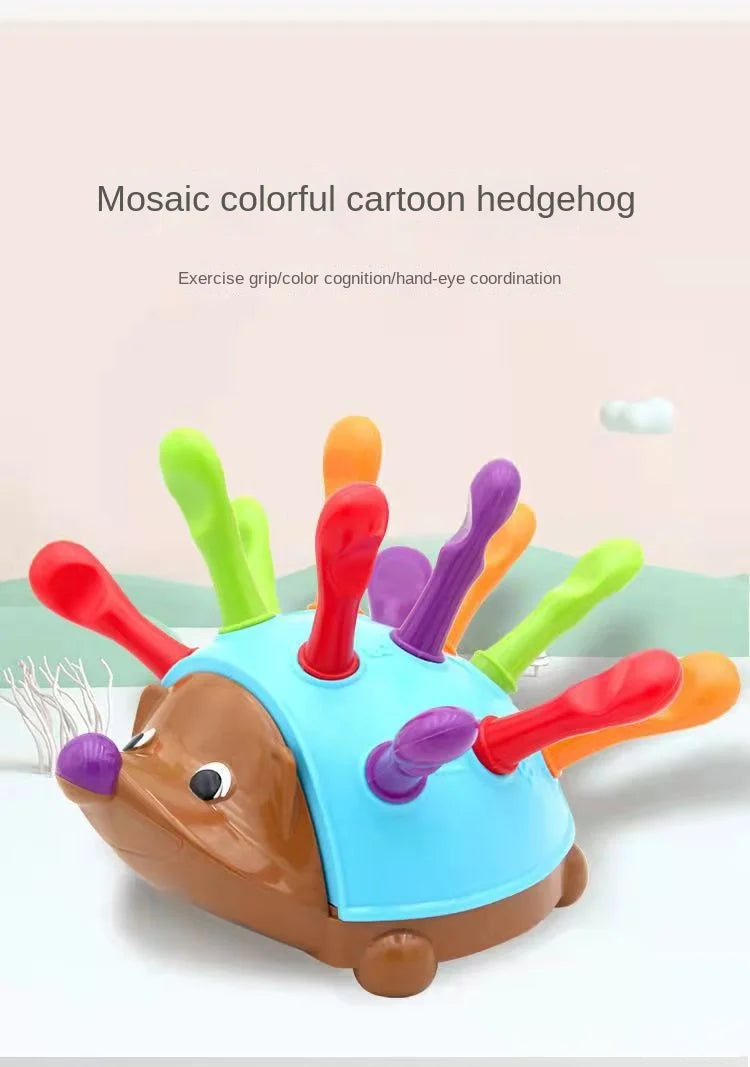 Heddgehog Insert Educational Toy Montessori Toys Training Focused on 's Fine Motor Hand-Eye Coordination Fight Inserted