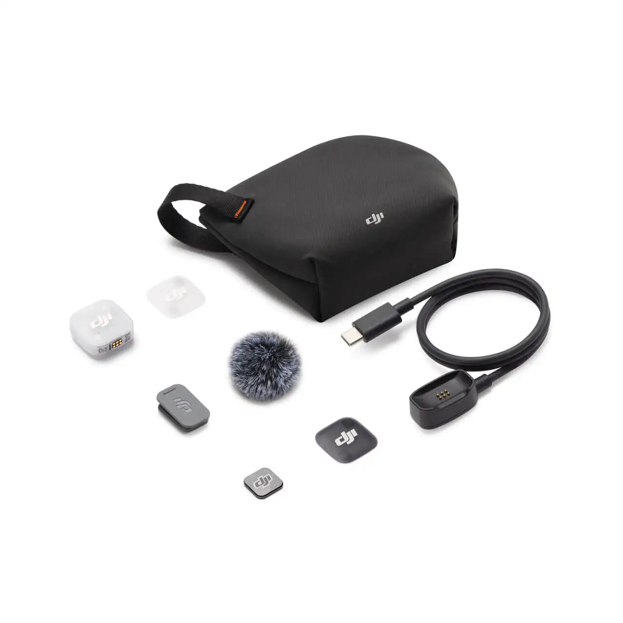 Wireless Microphone System with 48 Hour Battery Life Charging Case and Active Noise Cancelling