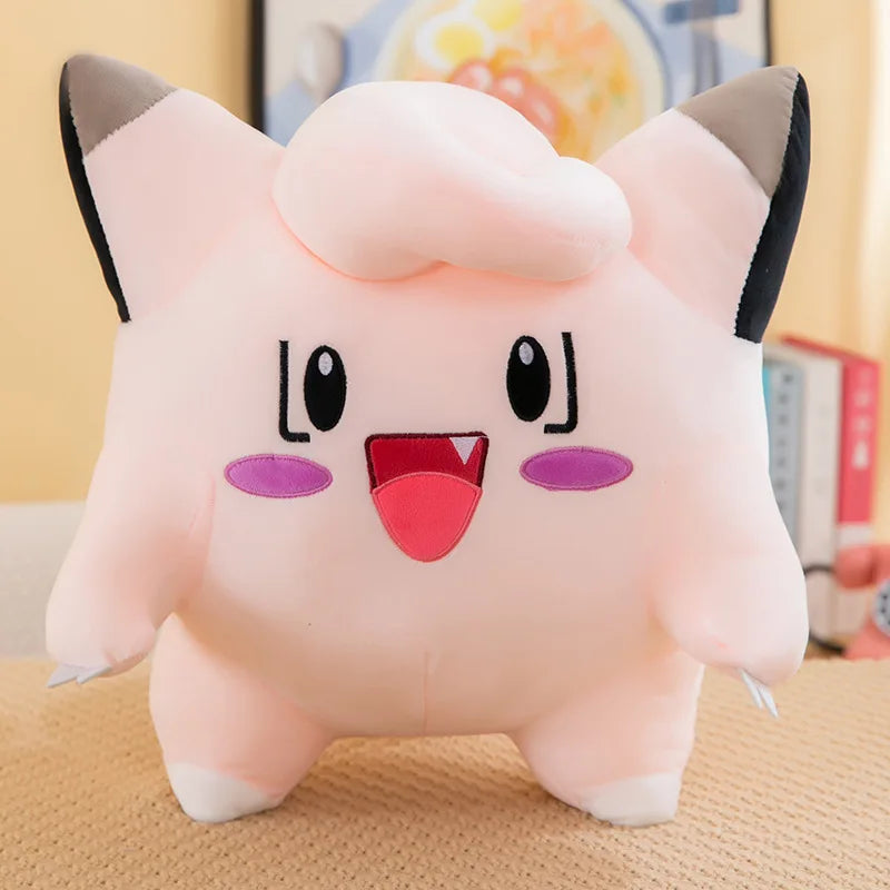 Pokemon Kawaii Clefairy Plush Toy Stuffed Doll Digital Monster Pikachu Cute Kids Birthday Xmas Gift for Boys Girls Sofa Pillow