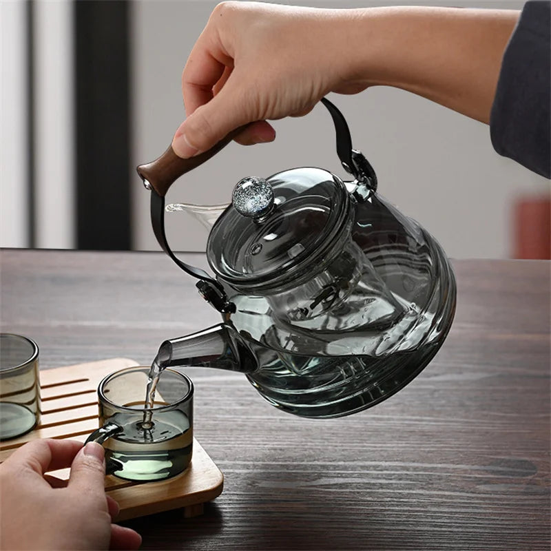 1000ml Stovetop Safe Borosilicate Glass Teapot with Infuser
