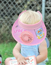 Sun Visor Hat with Fan Adjustable Elastic Buckle Large Brim Breathable USB Powered Beach Hat for Kids Portable Cooling Fan Hat