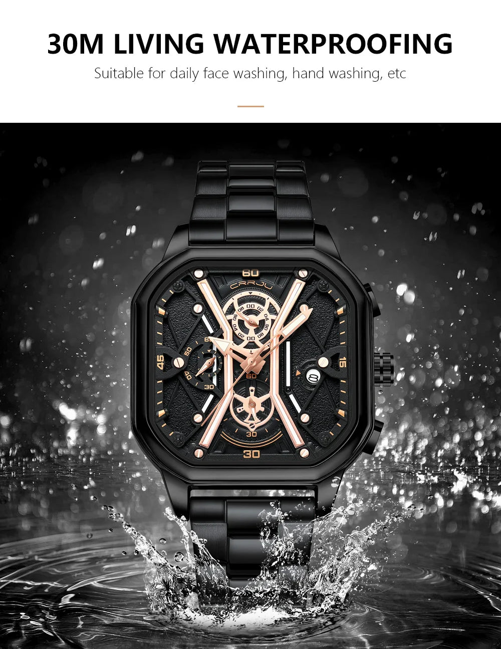 Men Watches Quartz High Quality Stainless Steel Top Brand Luxury Business Waterproof Luminous Chronograph Watch