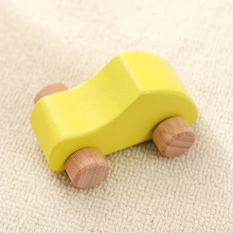 Wooden Car Toy For Babies Montessori Wooden Trolley Baby Finger Fine Educational Toys Baby Room Decoration Gifts For Newborns