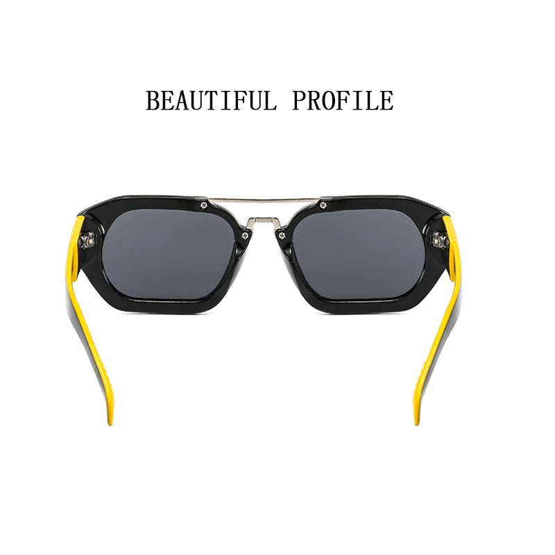 Square Vintage Sunglasses With UV400 Protection