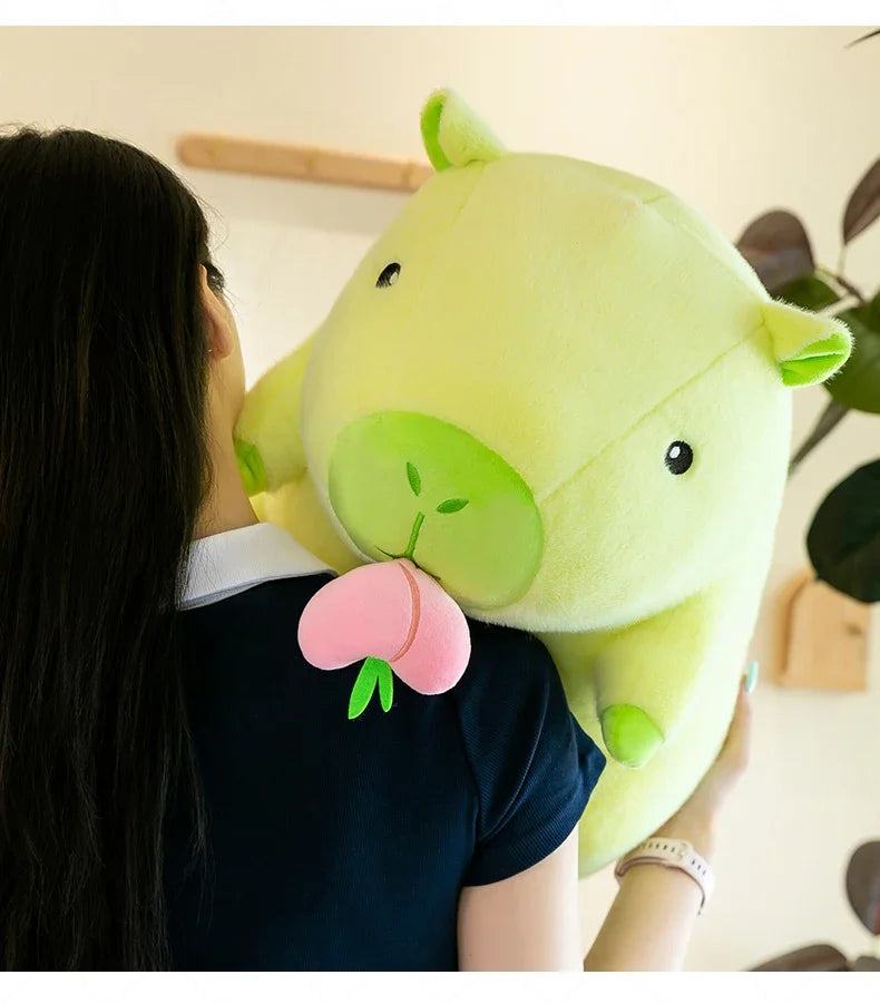 30/40/50cm Kawaii Capybara Plush Toys Fruit Series Big Size Capybara Stuffed Doll Anime Soft Pillow Cute Dolls Kid Birthday Gift