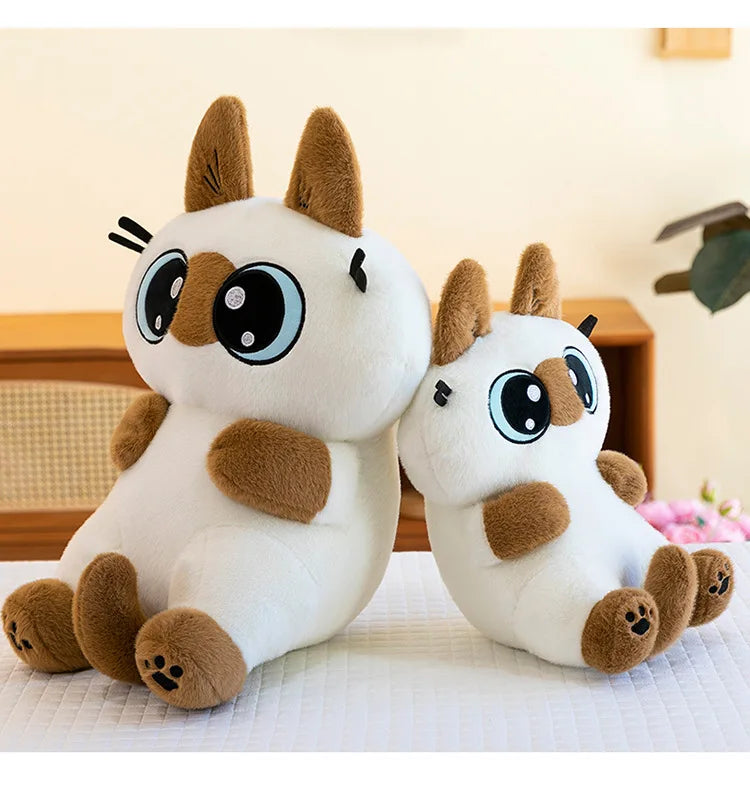 Kawaii Siamese Cat Plush Stuffed Doll Toy