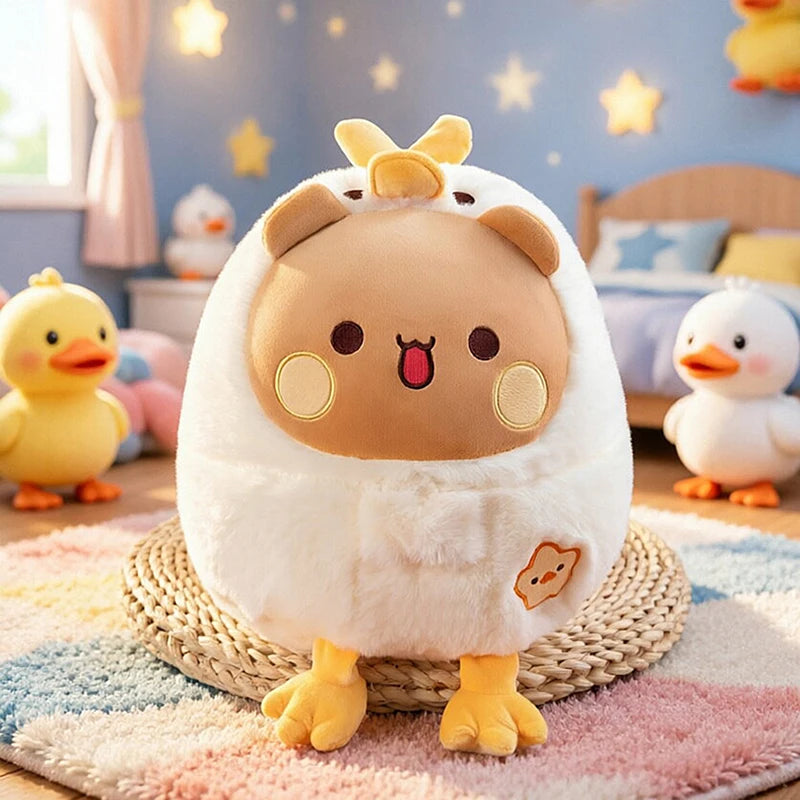 Cute Chick Shape Plush Toy Soft Fluffy Cartoon Pillow