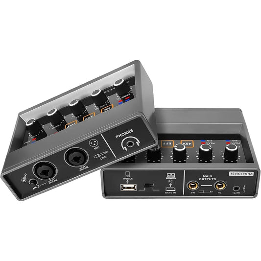 Q16 USB Audio Interface with 48V Phantom Power for Recording and Streaming