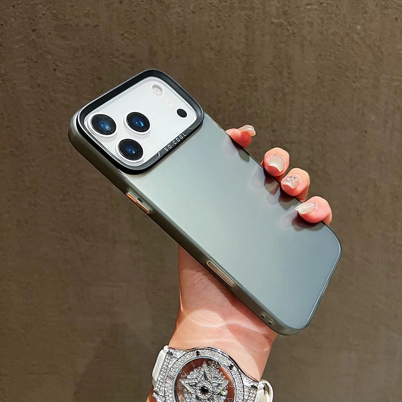 Luxury Plain Matte Colored Phone Case For iPhone 17 16 15 14  16E 17 Air SE2 Shockproof Cover