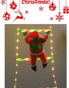Christmas Decoration LED Ladder Light Strip Climbing Santa Claus Outdoor 8 Modes Christmas Tree For Home Window Christmas Decor