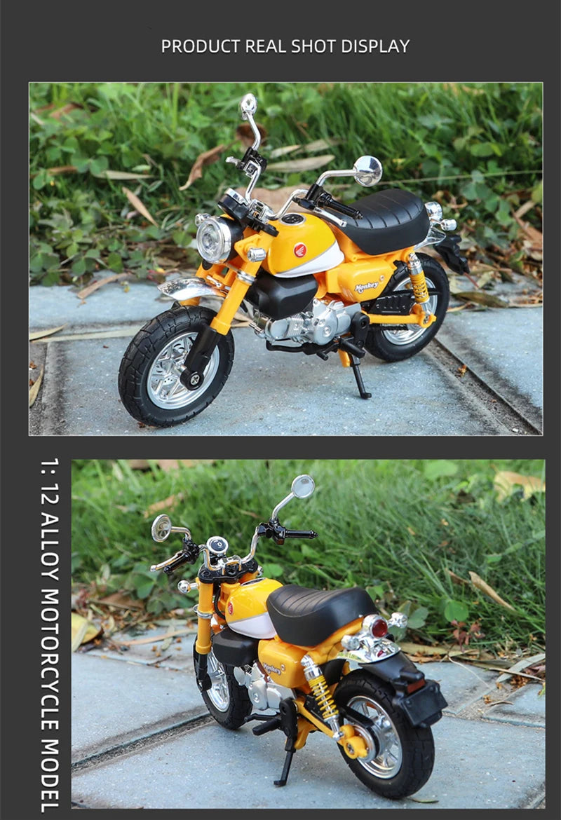 Diecast Honda Monkey 125 Motorcycle Model 1 to 12 Scale