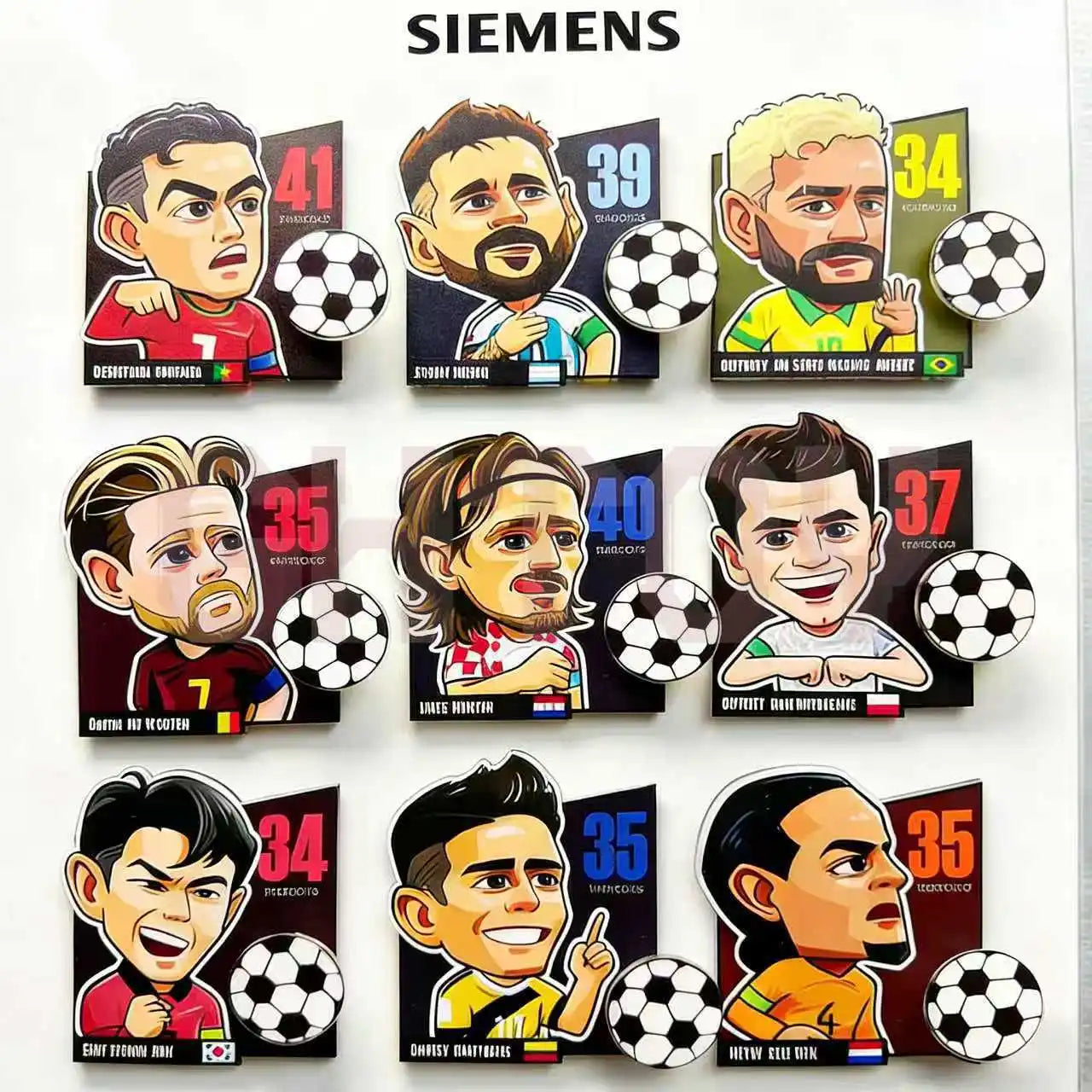 2026 Soccer Rotating Fridge Magnet Football Fan Souvenir Home Decor