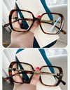Big Size Woman Eyeglasses Ultra light TR90 White Eyewear Square Full Frame Optical Prescription Frames