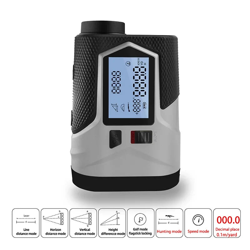 Rechargeable Golf Laser Rangefinder 650m / 1200m with Slope & Flag-Lock Vibration