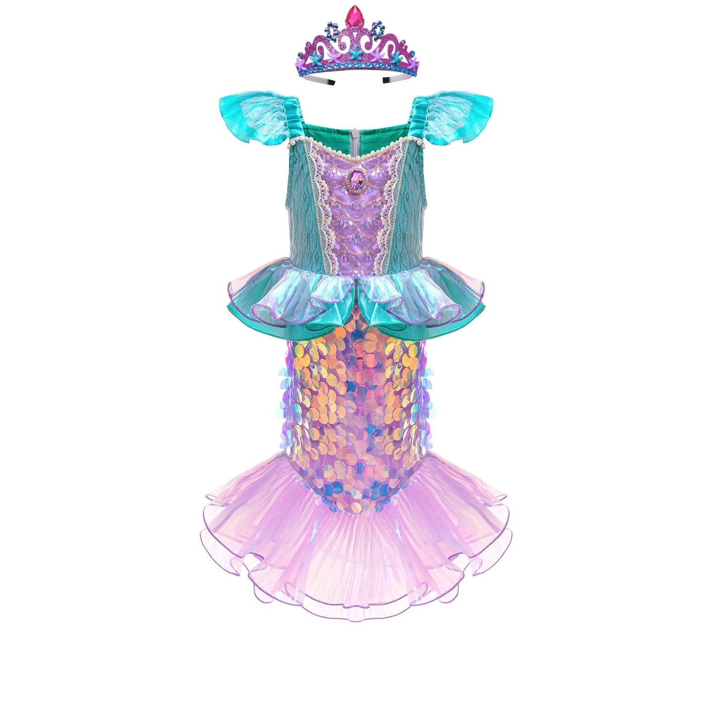 New Girl Dresses Princess Costume Kids Mermaid Cosplay Costume Kids Carnival Birthday Party Prom Costume Party Dresses For girls