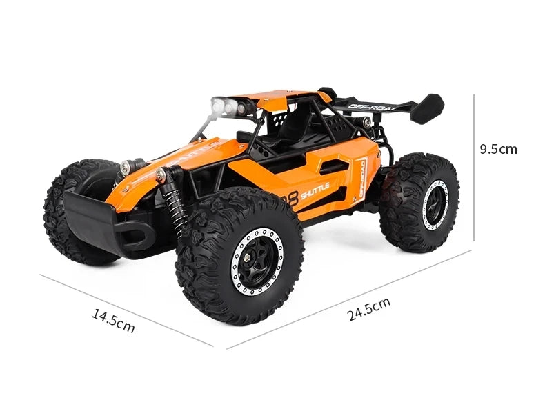 Remote Control Car RC Drift Racing 1:16 Vehicle Off Road Alloy 2.4G Radio High-Speed Trucks With LED Light Climbing Gift Toy