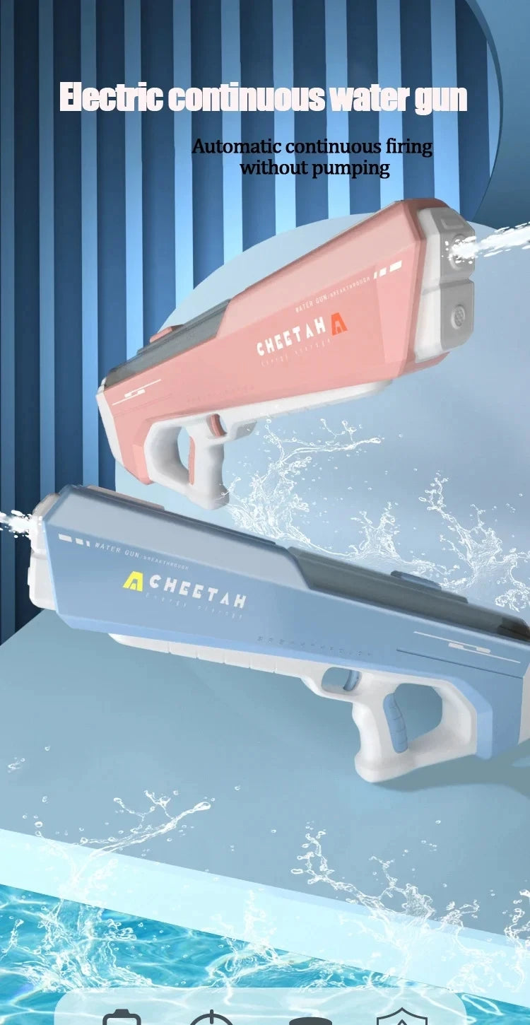 Fully Electric Big Water Gun High Pressure Rechargeable Water Blaster for Outdoor Summer Activities