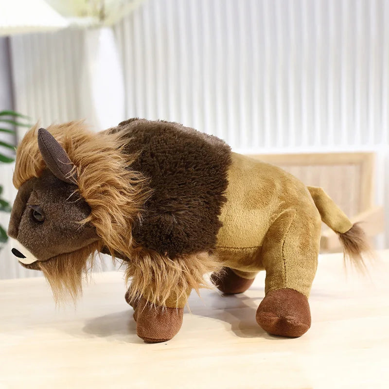 Lifelike Bull Buffalo Cow Bison Plush Stuffed Animal